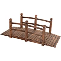 Los mejores  - Puente de Madera para Jardín 1-5 m de Ancho Puente Jardín con Pasamanos Puente Decorativo Jardín para Estanques y Patio